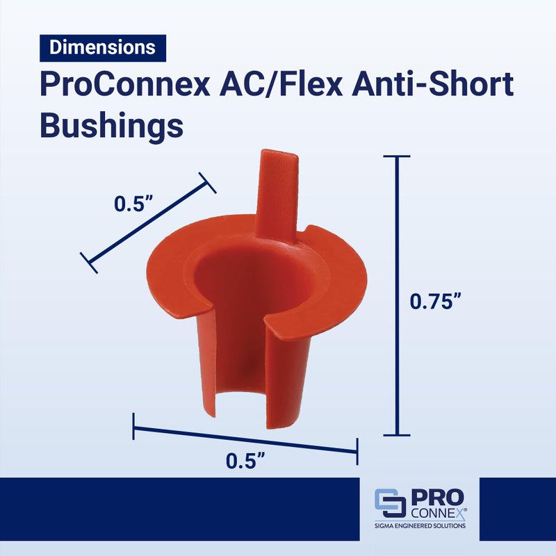 Sigma Engineered Solutions ProConnex 02-55035 AC/Flex Anti-Short Bushings #0, 35-Pack, No Size, 35 Count (Pack of 1) - Image 2